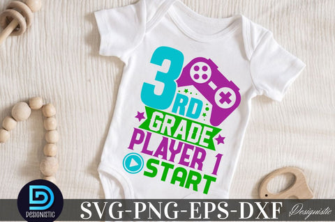 3rd grade player 1 start, Back to School SVG SVG DESIGNISTIC 