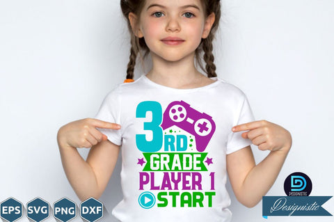 3rd grade player 1 start, Back to School SVG SVG DESIGNISTIC 