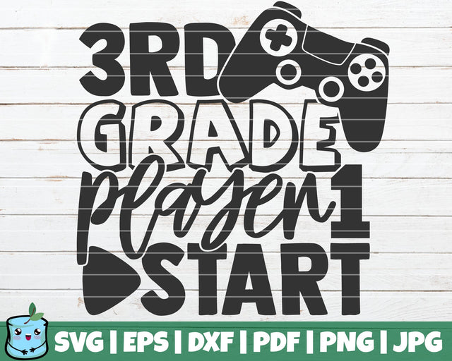 3rd Grade Player 1 Start SVG MintyMarshmallows 