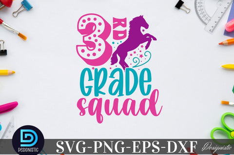 3rd grade squad, Back to School SVG SVG DESIGNISTIC 