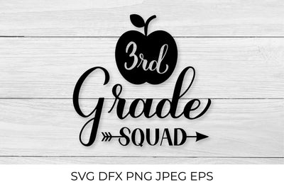 3rd grade squad lettering. First day of school SVG SVG LaBelezoka 
