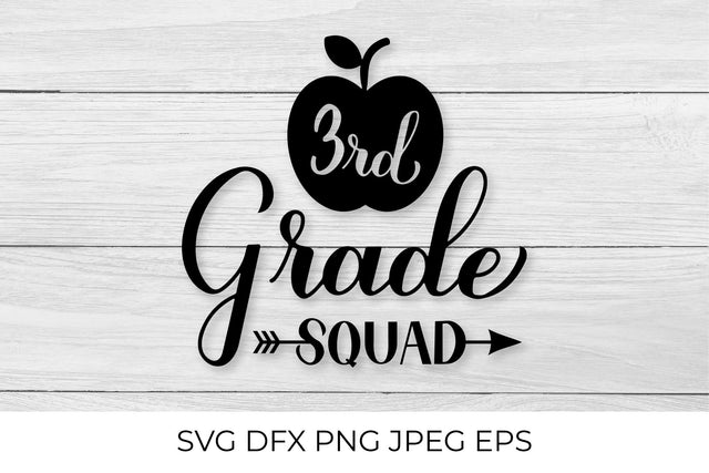 3rd grade squad lettering. First day of school SVG SVG LaBelezoka 