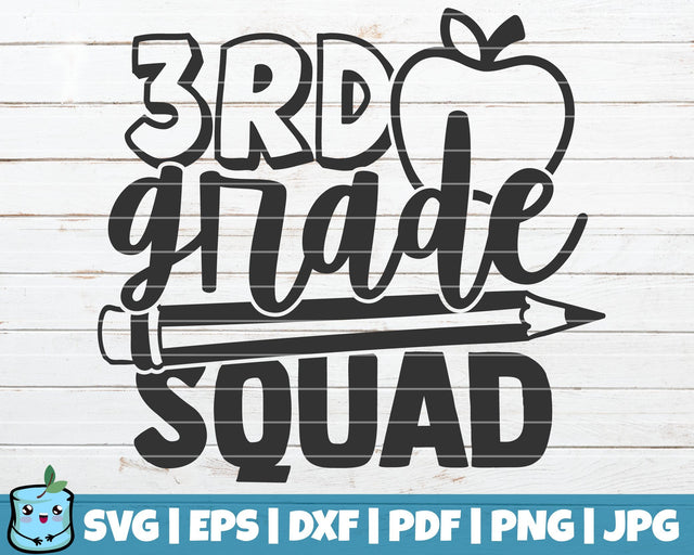 3rd Grade Squad SVG MintyMarshmallows 
