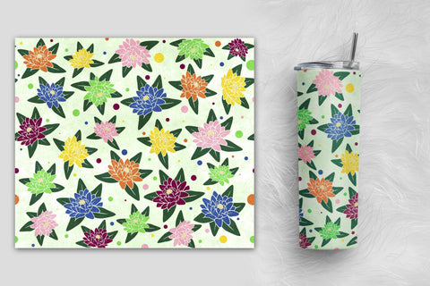 4 Classic Floral Print 20oz Skinny Tumblers sublimation wraps Sublimation Angel on Empire 