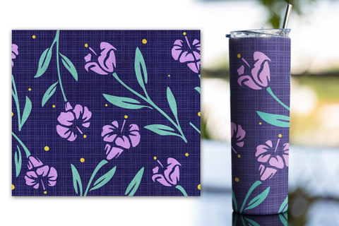 4 Classic Floral Print 20oz Skinny Tumblers sublimation wraps Sublimation Angel on Empire 