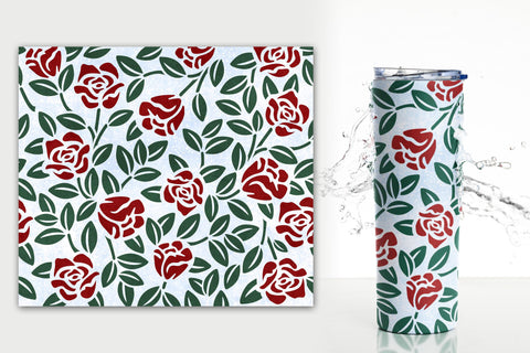 4 Classic Floral Print 20oz Skinny Tumblers sublimation wraps Sublimation Angel on Empire 