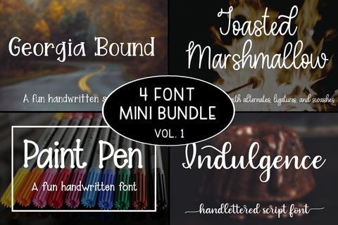 4 Font Mini Bundle - Volume 1 Font Stacy's Digital Designs 