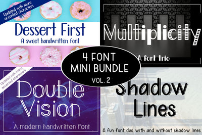 4 Font Mini Bundle - Volume 2 Font Stacy's Digital Designs 