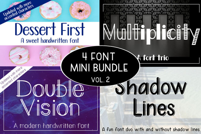 4 Font Mini Bundle - Volume 2 Font Stacy's Digital Designs 