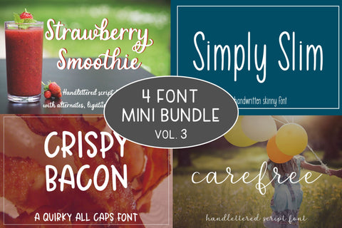 4 Font Mini Bundle - Volume 3 Font Stacy's Digital Designs 