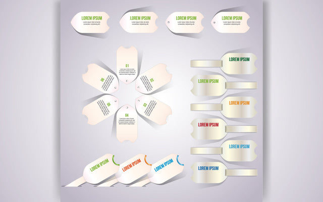 4 infographic Flat circular diagram template SVG naemmiah021 