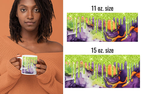 4 Inky Halloween Sparkle sublimation mug wraps Sublimation Angel on Empire 