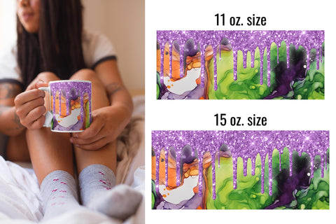 4 Inky Halloween Sparkle sublimation mug wraps Sublimation Angel on Empire 