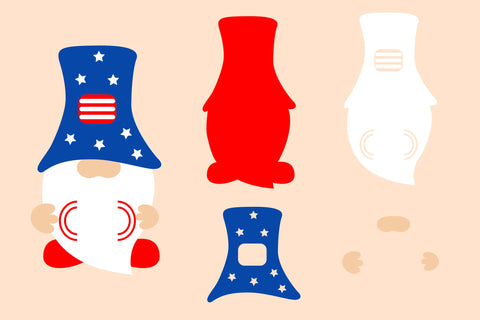 4 July Gnome Money Card. Money Card SVG. Money Holder. SVG Olga Terlyanskaya 