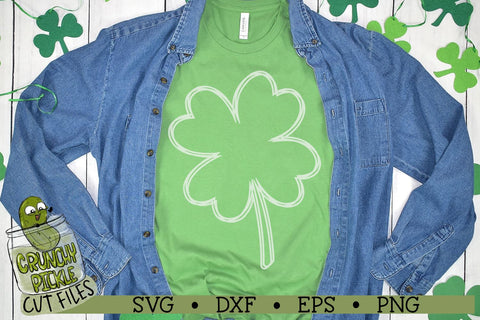 4 Leaf Clover Scribble - St. Patrick's Day SVG Cut File SVG Crunchy Pickle 