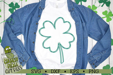 4 Leaf Clover Scribble - St. Patrick's Day SVG Cut File SVG Crunchy Pickle 