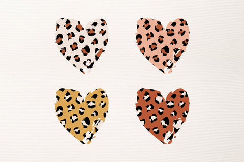 4 Leopard Heart Sublimations. Valentines Day Bundle. Sublimation Tori card store 