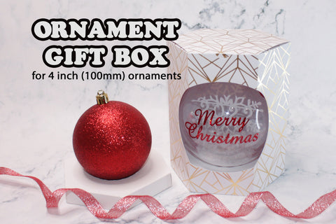 4" Ornament gift box svg, Christmas ornament box svg 3D Paper CuttingLineStore 