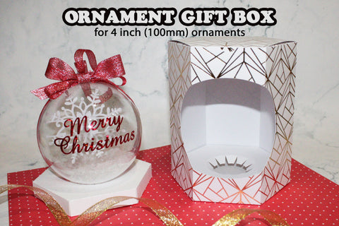 4" Ornament gift box svg, Christmas ornament box svg 3D Paper CuttingLineStore 