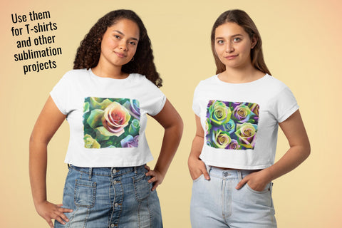 4 Painterly Roses 20oz Skinny Tumbler Wraps Sublimation Angel on Empire 