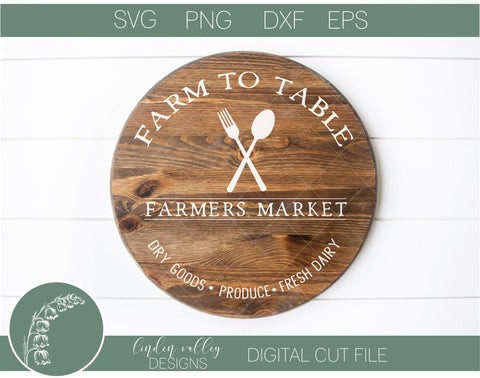 4 pc Farmhouse Wood Round Mini Bundle SVG Linden Valley Designs 