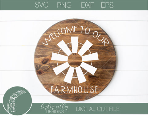 4 pc Farmhouse Wood Round Mini Bundle SVG Linden Valley Designs 