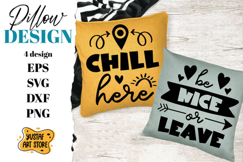 4 Pillow SVG design. Pillow quotes. Home decor SVG Yustaf Art Store 