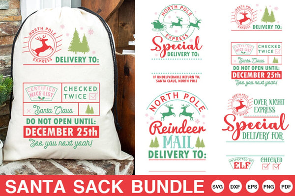 Free Santa Sack SVG Files