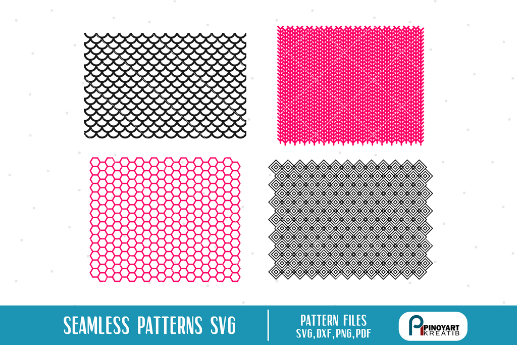 4 Seamless Pattern Svg - So Fontsy