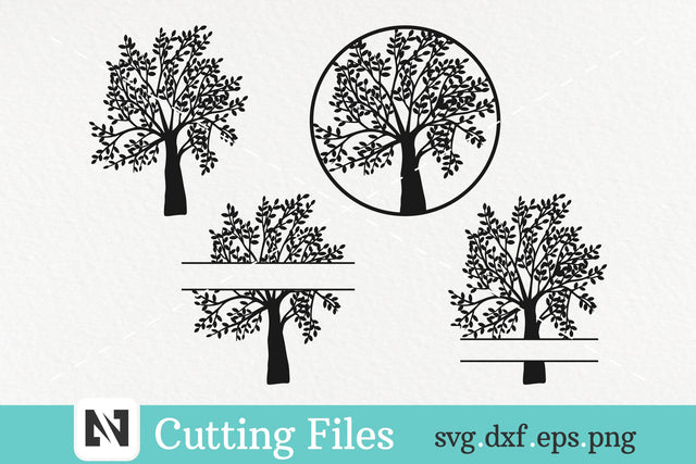 4 Tree Silhouette Svg Bundle-Bundle of 4 Family Tree Svg SVG Pinoyart Kreatib 