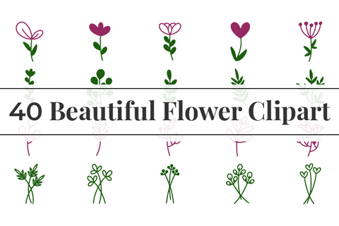 40 beautiful flower clipart SVG Masyafi Studio 