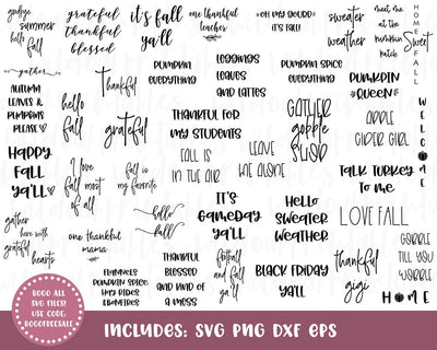 40 designs! ultimate fall thanksgiving svg bundle, thankful grateful blessed svgs, fall svgs, its fall ya'll, Black Friday svgs, October svg SVG WildOakSVG 
