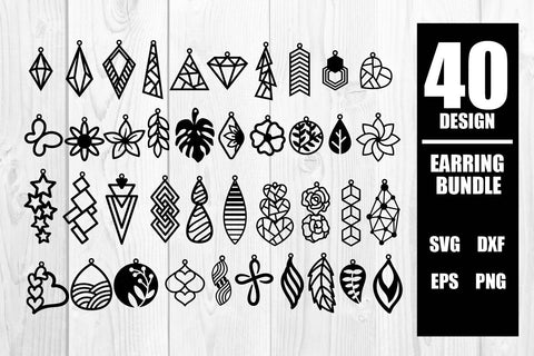 40 earring svg bundle SVG dadan_pm 