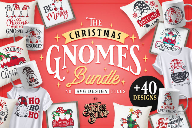 40 SVG Gnomes MEGA Bundle | BEST SELLER | Christmas SVG SVG The Vintage Signs Shop 