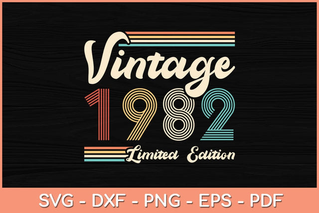 40 Year Old Gifts Born In 1982 Vintage 40th Birthday Retro Svg File SVG Helal 