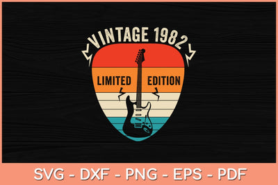 40 Years Old Vintage 1982 Limited Edition 40th Birthday Svg File SVG Helal 