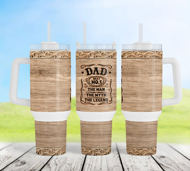 40oz Tumbler Png Dad The Man The Myth The Legend Woodgrain Sublimation, Tumblers Instant Download Sublimation CaldwellArt 