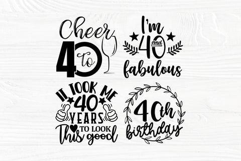 40th Birthday SVG, Happy Birthday Svg, Forty Svg, Png, Dxf, Eps, Ai, Birthday Queen Svg, Clipart, Cut Files For Cricut , Silhouette Cameo SVG TonisArtStudio 