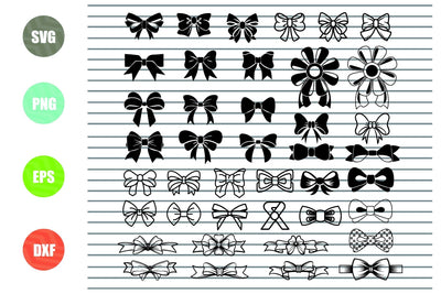 41 Styles Bow Svg Png Dxf Eps Cut Files SVG Artstoredigital 