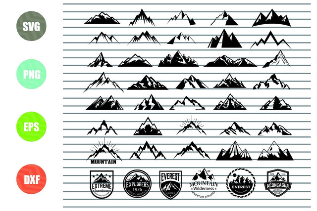 41 Styles Mountains SVG, Forest SVG File for Cricut, Travel outdoor SVG, wild design, mountain and trees Svg, Mountain svg, hill svg, nature svg, rock svg SVG Artstoredigital 