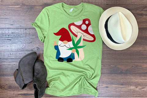 420 Gnome with Cannabis Under Toadstool SVG SVG Designed by Geeks 