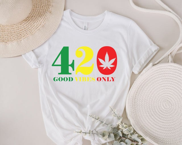 420 Good Vibes Only/ Cannabis Shirt/ 420 Day/Weed Shirt/Digital File/Instant Download/SVG/PNG/DXF SVG Fauz 