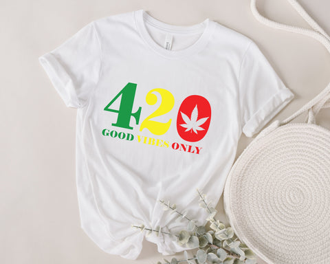 420 Good Vibes Only/ Cannabis Shirt/ 420 Day/Weed Shirt/Digital File/Instant Download/SVG/PNG/DXF SVG Fauz 