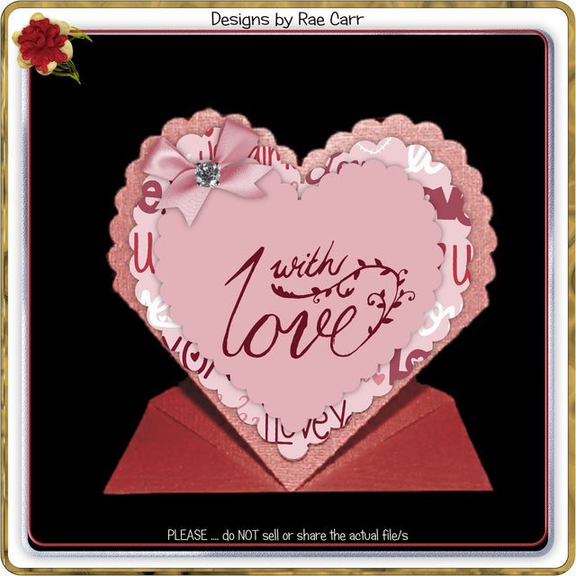 431 Heart Valentine Spring Card SVG Designs by Rae 