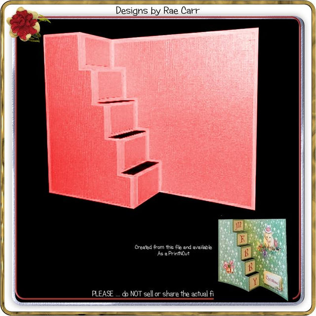 432 Stair Greeting Card SVG Designs by Rae 