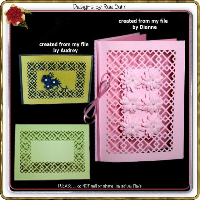 438 Celtic Lattice Greeting Card and Topper SVG Designs by Rae 