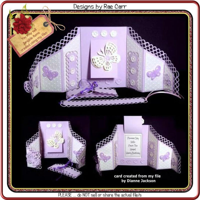 484 Large Fancy Gatefold Card SVG Designs by Rae 