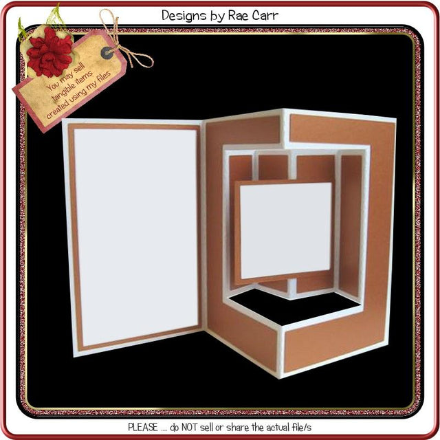 492 Fancy Fold PopOut Card SVG Designs by Rae 