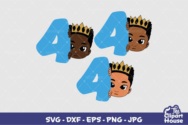 4th Birthday Boy Peek SVG The Clipart House 