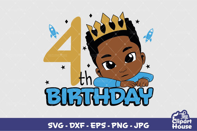 4th Birthday Boy SVG The Clipart House 